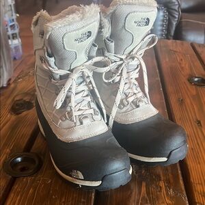 The North Face Black and White Insulated Boots